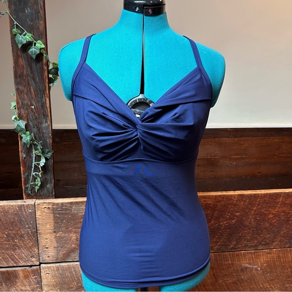 Athleta Twister Tankini Swim Top w Supportive Underwire & Neoprene Pads 36D 36DD - Picture 5 of 13